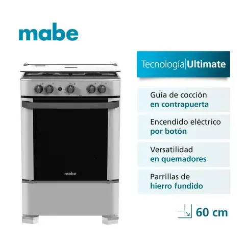 Cocina de piso a Gas 60cm Silver CMP6010FG1