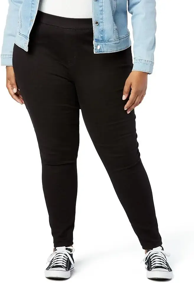 Women's Totally Shaping Pull-on Skinny Jeans Mid-Rise Stretch Denim Curvy (Available in Plus)