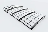 Poolüberdachung "Aqualina" aus Aluminium, ca. 8,81 x 4,26 x 0,92 m