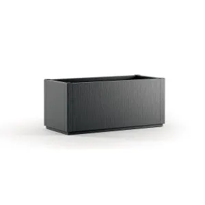 Fioriera Ethica STEFANPLAST in polipropilene antracite H 36 x L 80 x P 36 cm