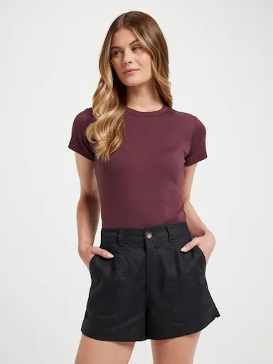 Just Jeans Linen Seam Front Short