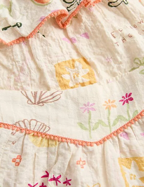 2-tlg. Outfit mit hohem Baumwollanteil und Printmuster (0–5 Jahre)