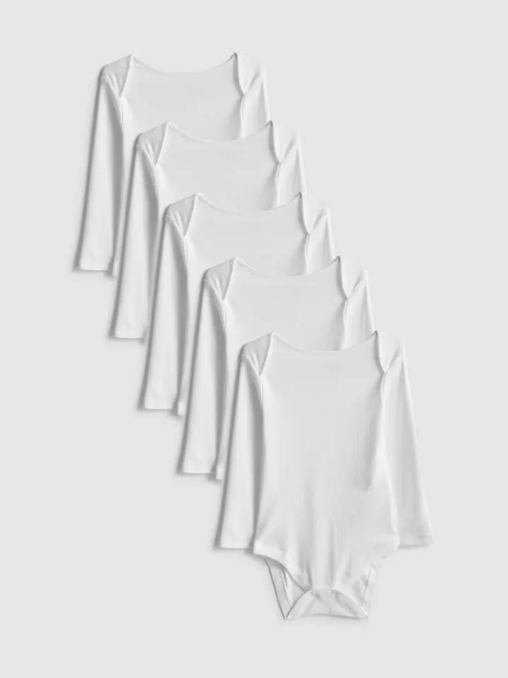 0–36 mois | Lot de 5 bodys à manches longues