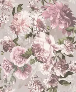 Tapet Secret Garden 10x0,53 m Paradisblomster Pastell Non-woven