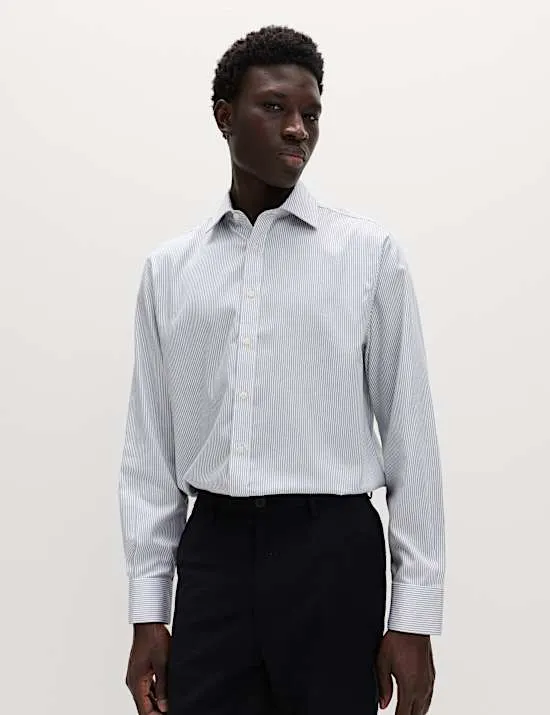 Regular Fit Ultimate Non Iron Cotton Striped Shirt