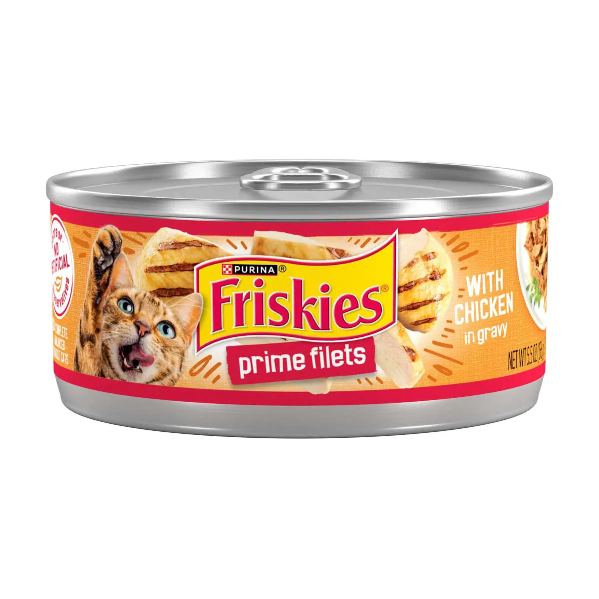 Purina Friskies Prime Filets With Chicken in Gravy Wet Cat Food, 5.5 oz