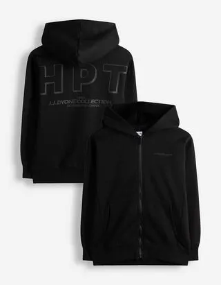 Felpa aperta - Oversized Fit - Nero
