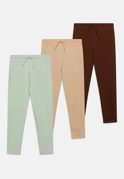 3 PACK UNISEX LIGHTWEIGHT JOGGER - Joggebukse - mint/light brown/brown