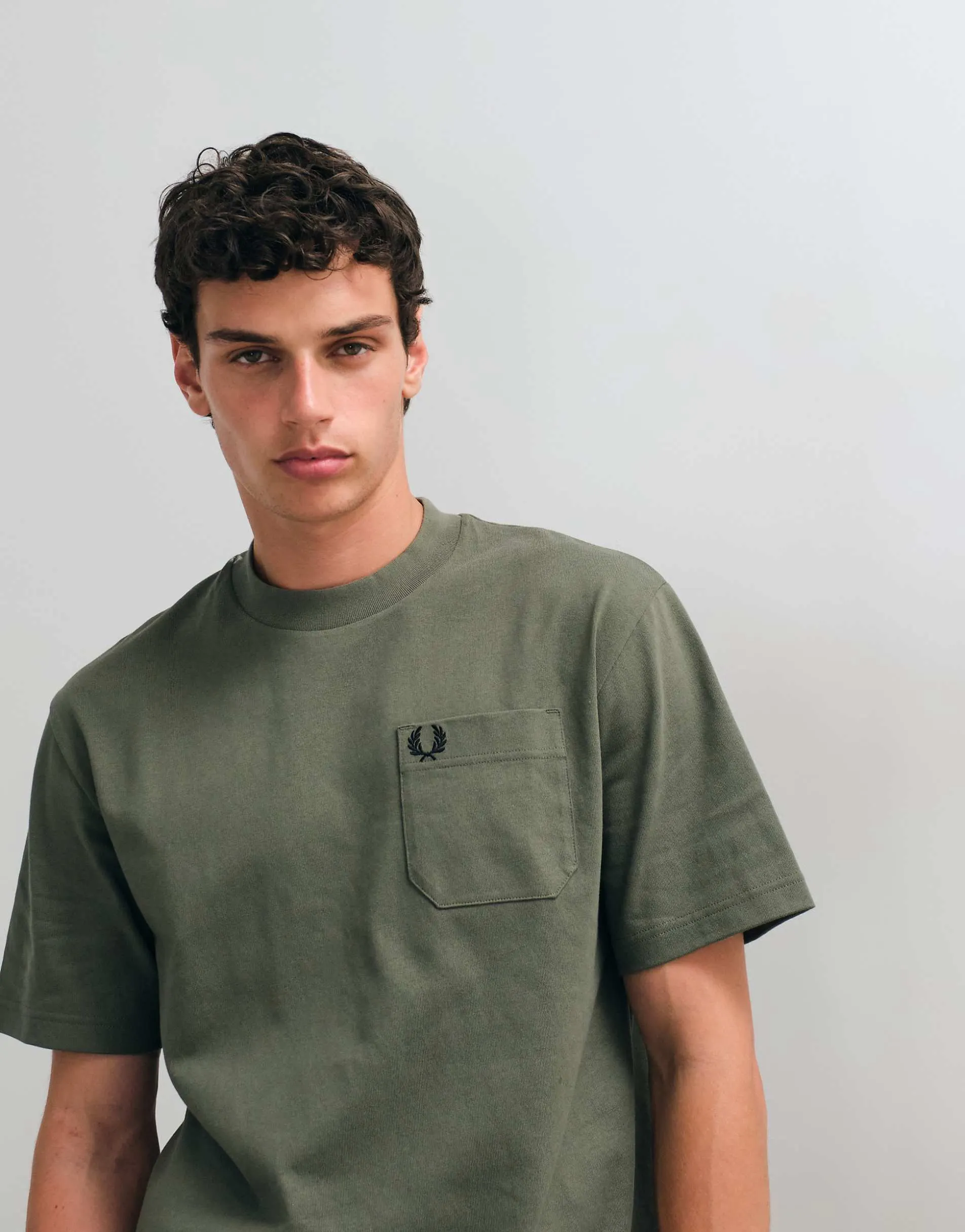Fred Perry relaxed t-shirt in khaki