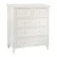 Commode CHARME 5 tiroirs blanche 73x81x35cm - ATMO...
