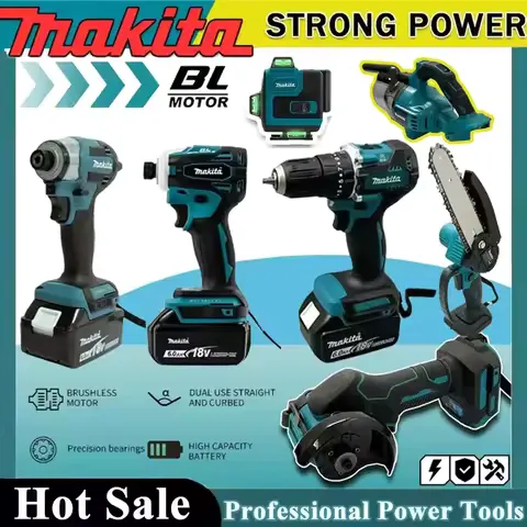 Makita Cordless Power Tools Kit Portable Impact Driver Rechargeable Screwdriver Electric Reciprocating Saw And Professional Use