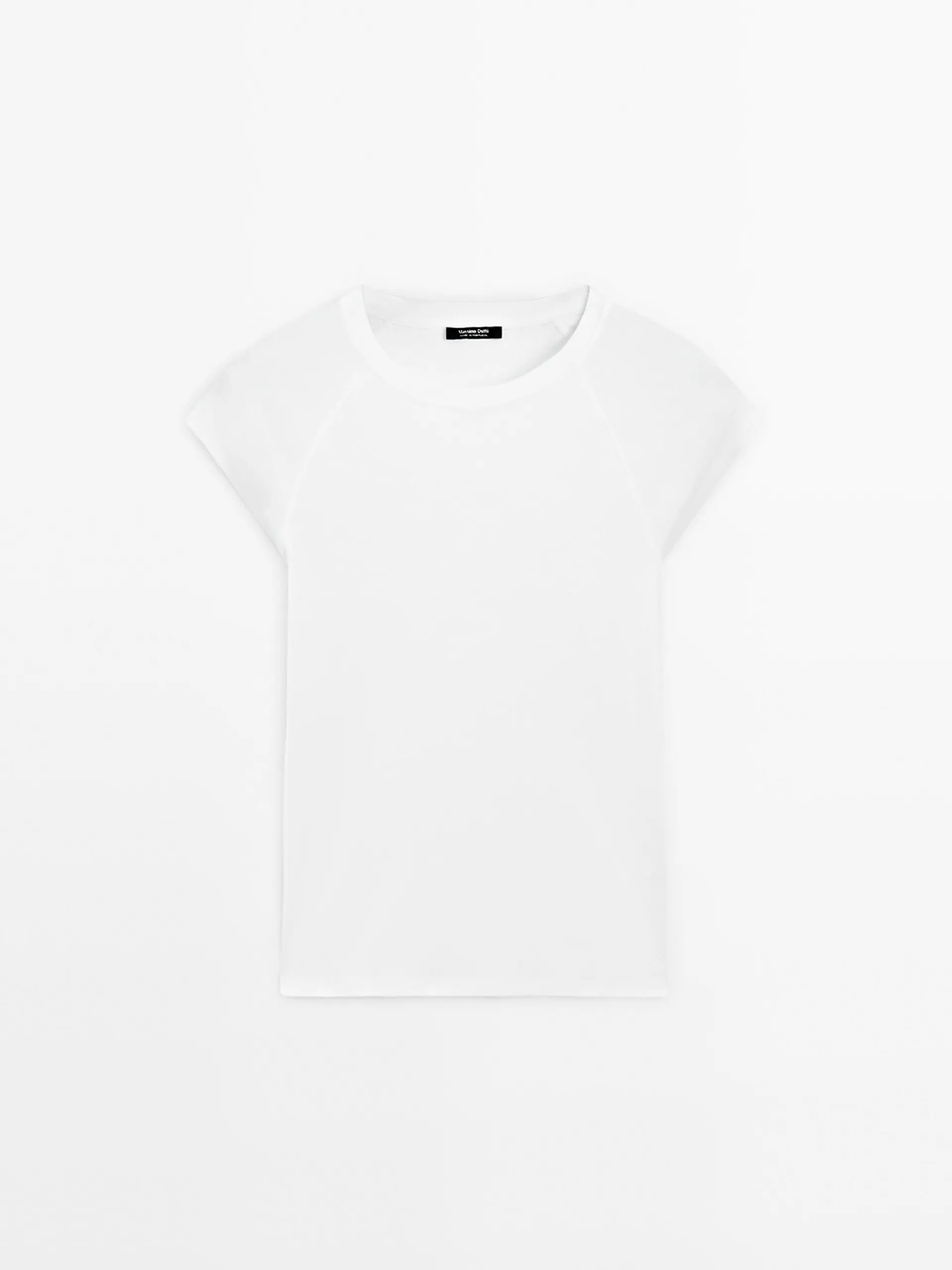 Katoenen T-shirt met korte raglanmouw