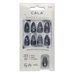 Uñas Postizas Jewel Couture Negro Con Piedras CALA 32 Piezas