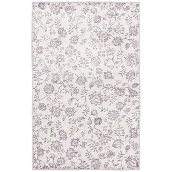 Mainstays 36"x56" Lavender Floral Faux Fur Indoor Accent Rug