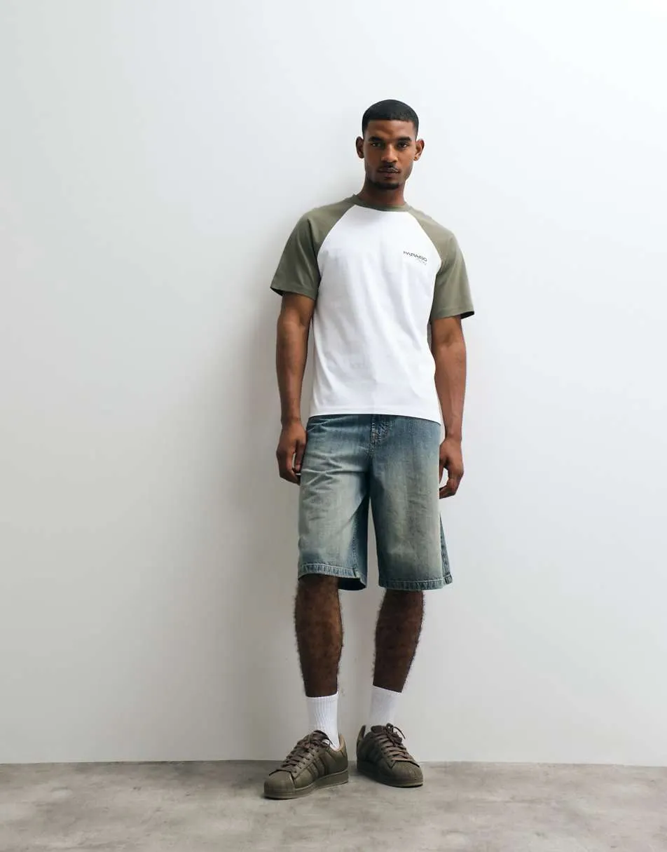 ASOS DESIGN regular t-shirt with chest graphic in white