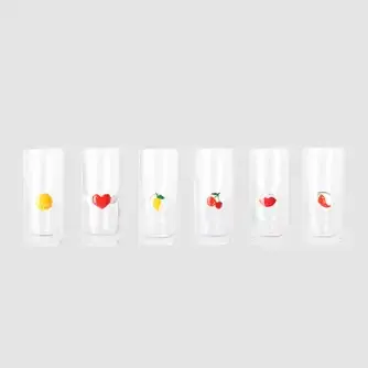 Tudo Home Mixed Motifs Large Shot Glasses 65ml Pack of 6