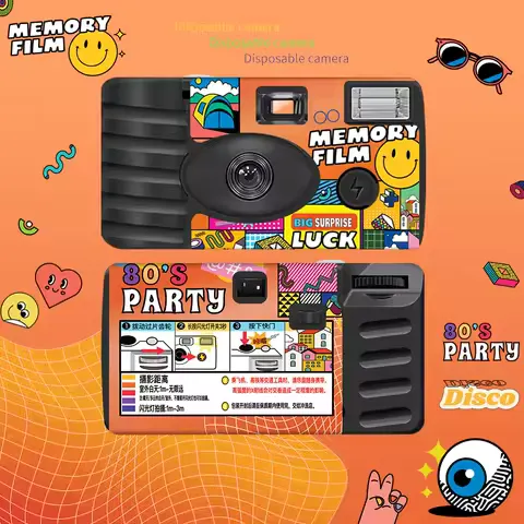 Single Use One Time Disposable Film Camera with Flash 27 Exposure Photos 31mm F11 30mm F9 ISO400 FYE Retro Camera