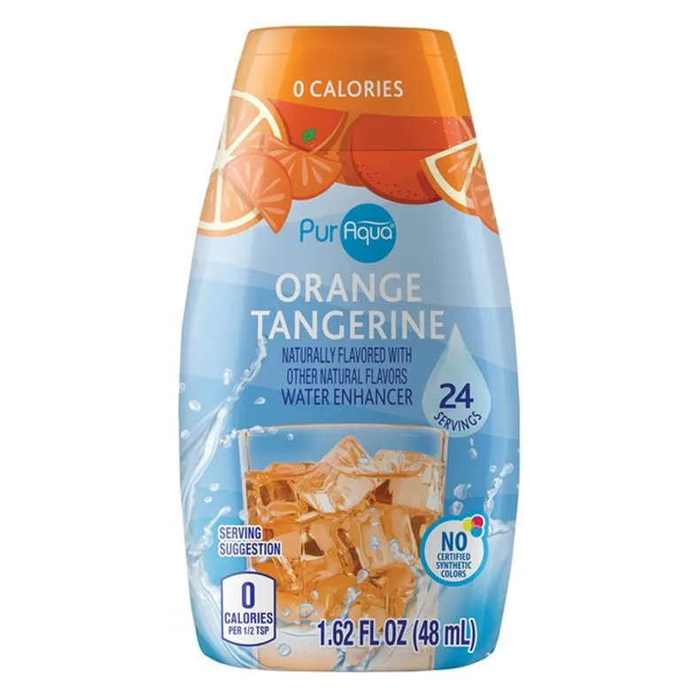 Puraqua Orange Tangerine Liquid Water Enhancer, 24 pack