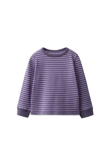 STRIPED HEART EMBROIDERY T-SHIRT