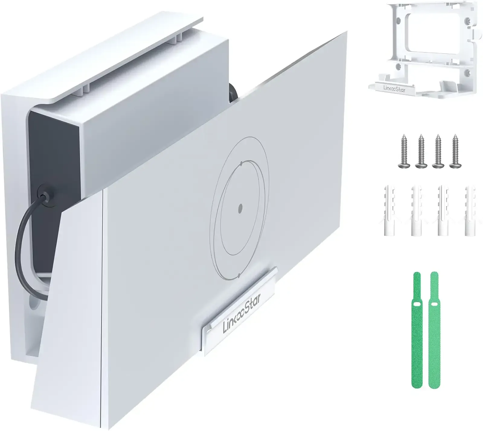 Star-Link Router Mount for Gen 3/4X/V3 Wall Mounting Accessories | All-in-One Star link Standard V3/4X Mesh Router & Power Supply Mount, Space-saving Bracket Mount Kit- LM-3C No Drill Mount