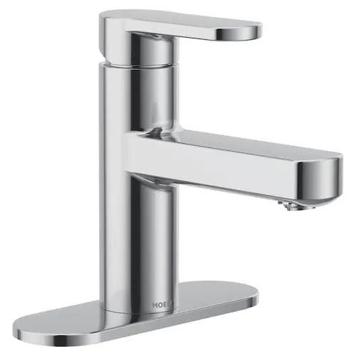 Laris Chrome One-Handle Single Hole Modern Bathroom Sink Faucet