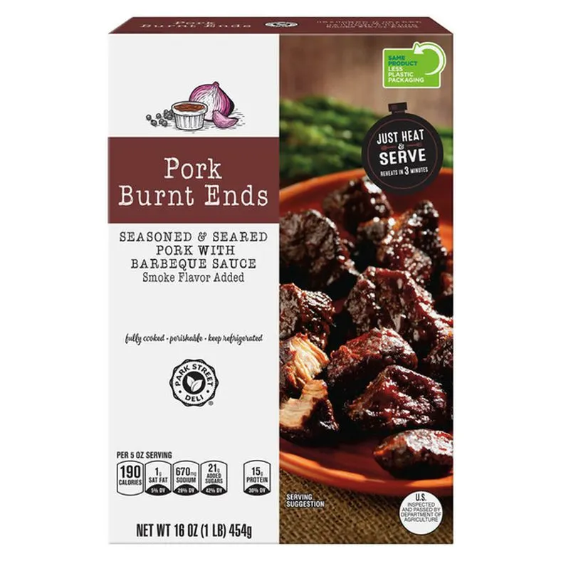 Park Street Deli Fully Cooked Pork Burnt Ends in BBQ Sauce