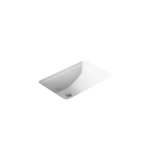 Ladena 20-7/8-inch Undermount Bathroom Sink in White with Overflow Drain