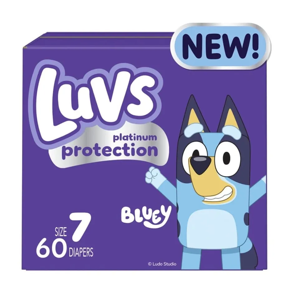 Luvs Platinum Protection Baby Diapers, Size 7, 60 Count
