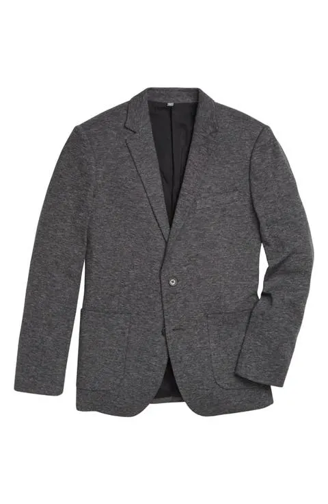 Slim Fit Knit Cotton Blazer