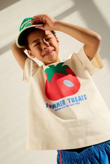 Kids T-shirt katoen tomaat