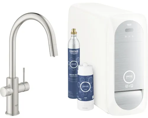 Dřezová baterie s filtrační funkcí GROHE Grohe Blue ocelová 31541DC0