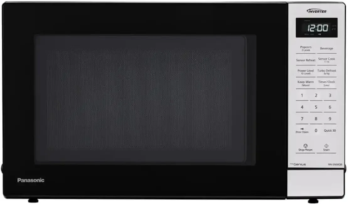 Panasonic 1.2 cu. ft. Inverter Microwave 1250W - NN-SN68QB (Renewed)