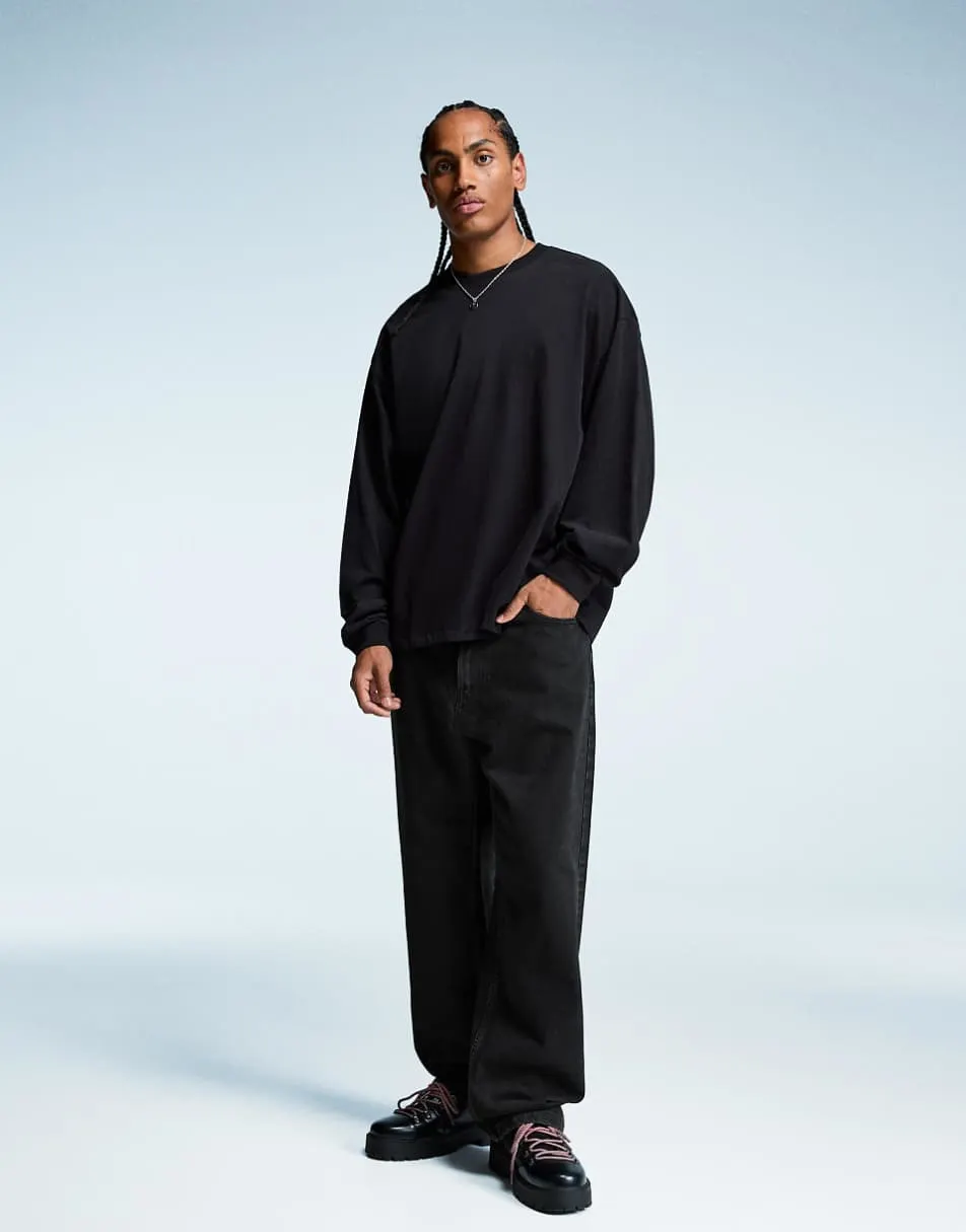 Bershka Baggy jeans in black