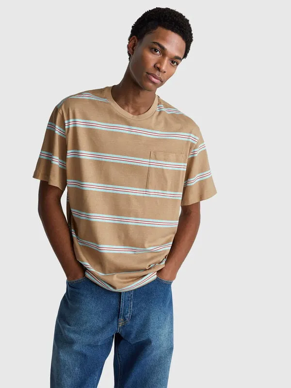 Striped t-shirt in pure cotton
