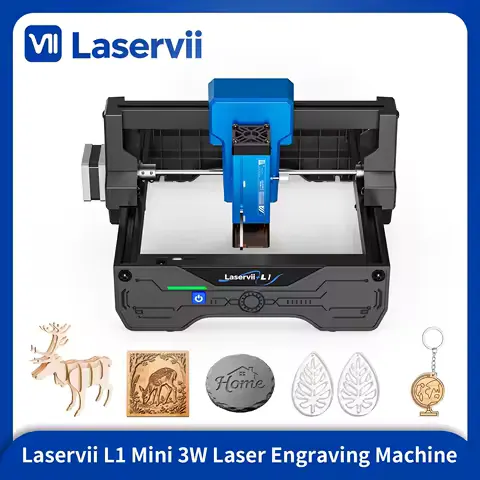 Laservii L1 3w Portable Mini Laser Engraving Machine DIY Logo Marking Machine for Colourful Dog Tags Paper Wood Acrylic Leather.