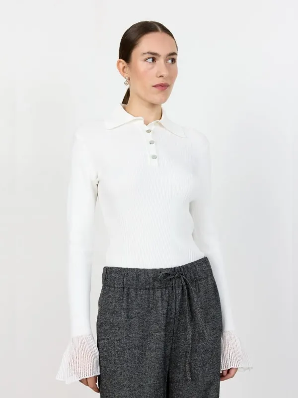 Obi 1 Cardigan Star White
