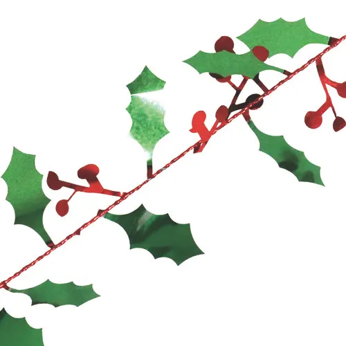 Enchanted Forest® 50' Holly Berry Wire Tinsel Christmas Garland