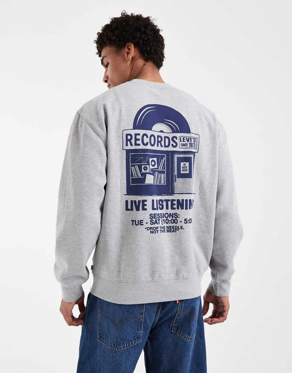 Levi's relaxed graphic sweatshirt in grey