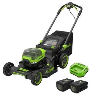 Greenworks 80V 21" Electric Self Propelled Lawn Mower with 4Ah, 2Ah Batteries and 2A Charger