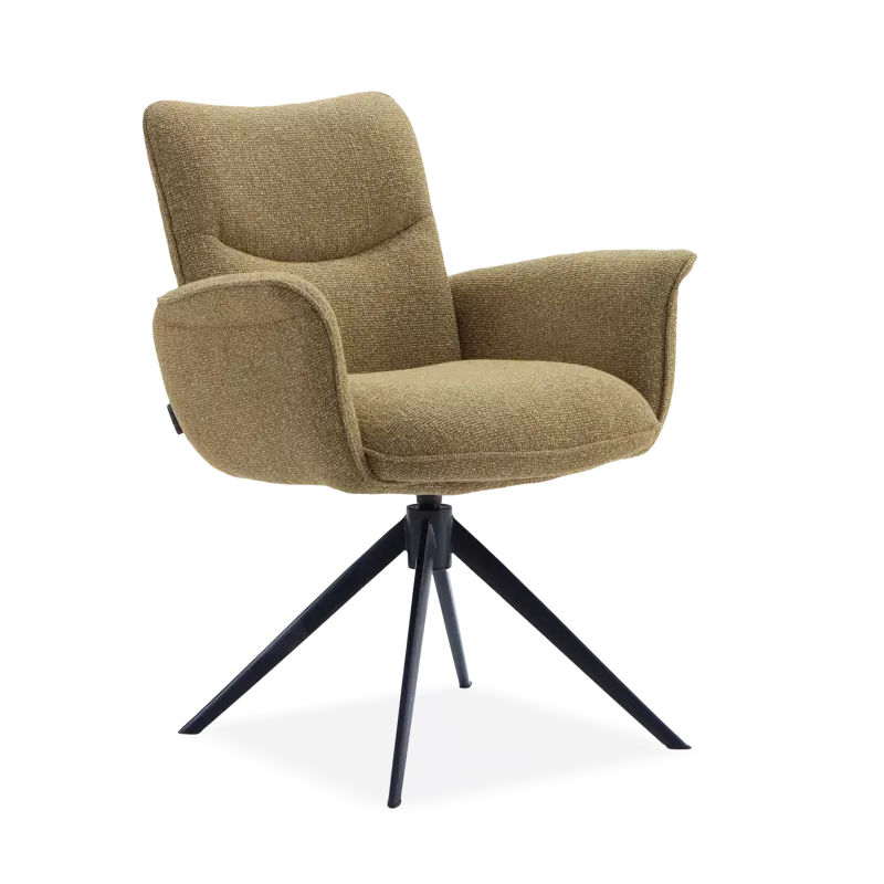 Armstoel Kaya (poot draai: beige) - Lodge Curry