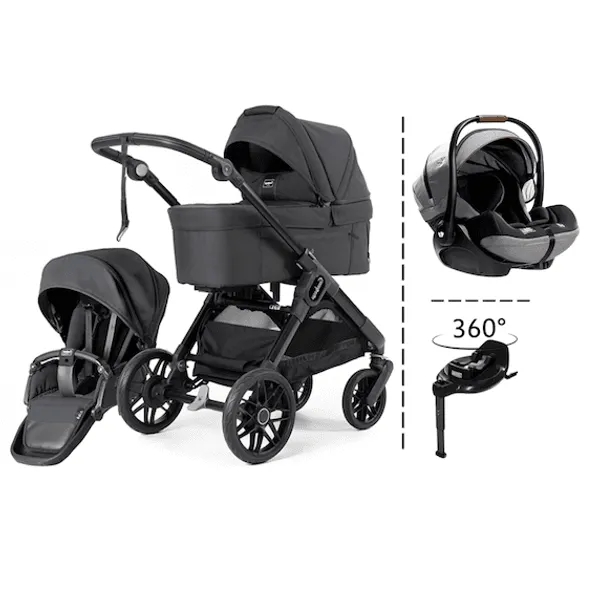 Emmaljunga | Sento Max Flat + Joie Bilstol & 360 Base | Urban Graphite