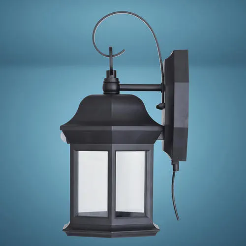 Patriot Lighting® Koblenz LED Black Solar Motion Sensor Outdoor Wall Light
