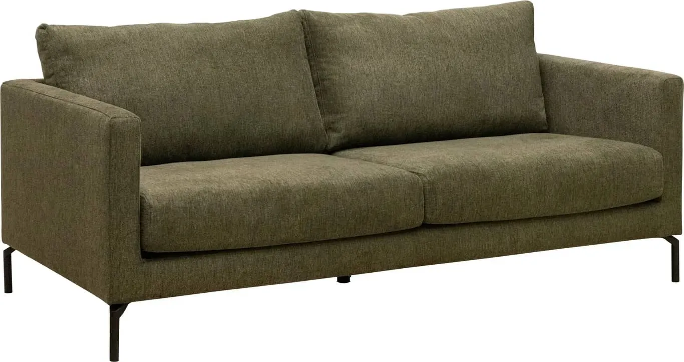 Impression 3-seter Stoff Brego 77 Green, svarte metallben