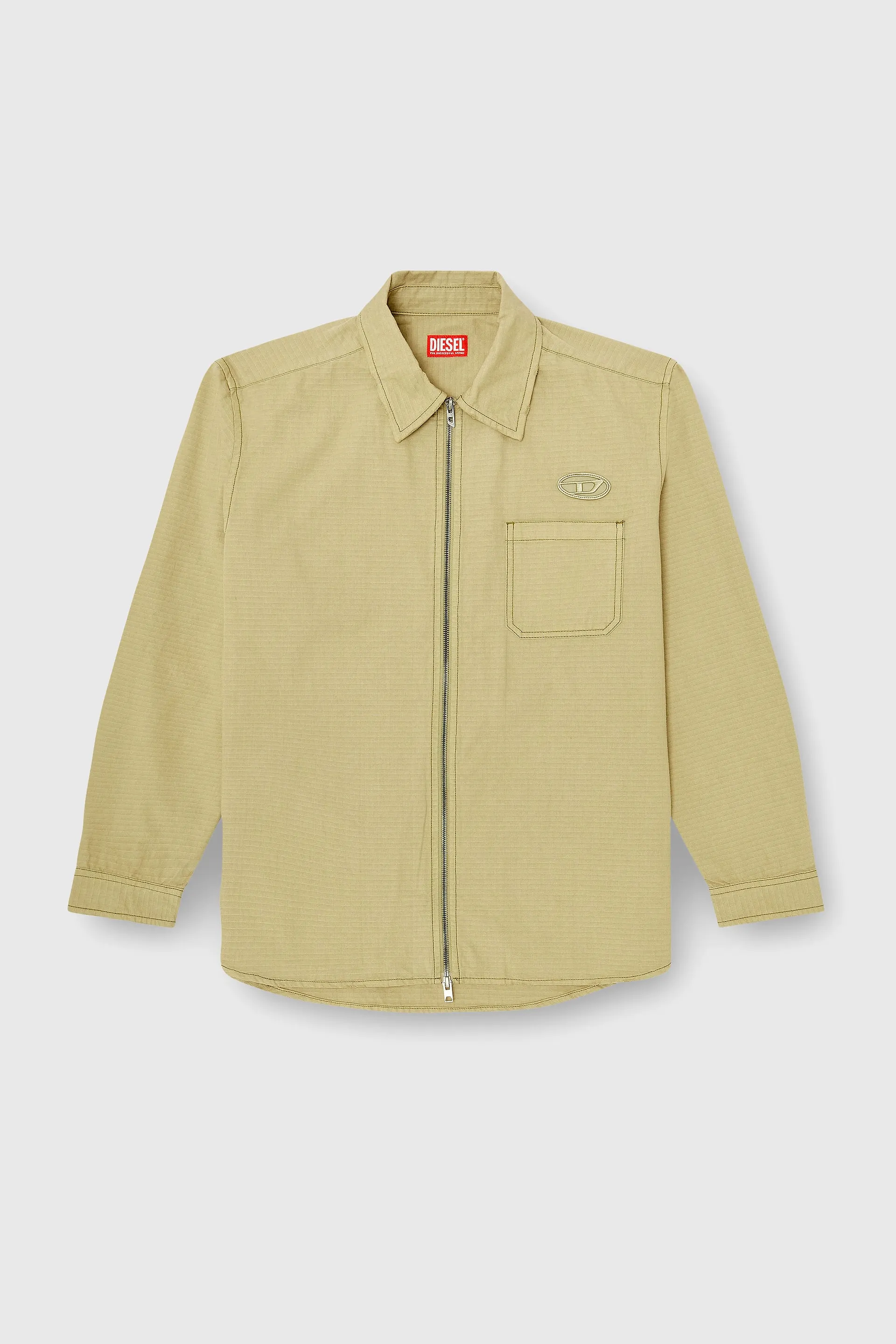 Ripstop shirt with zip closure