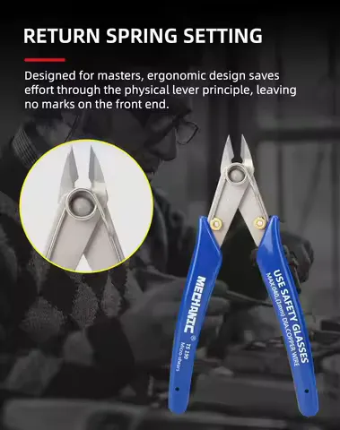 MECHANIC Diagonal Cutting Pliers TS-190 High Precision Electronic Cutter for PCB Phone Repair Electrician Hand Tool with Spring