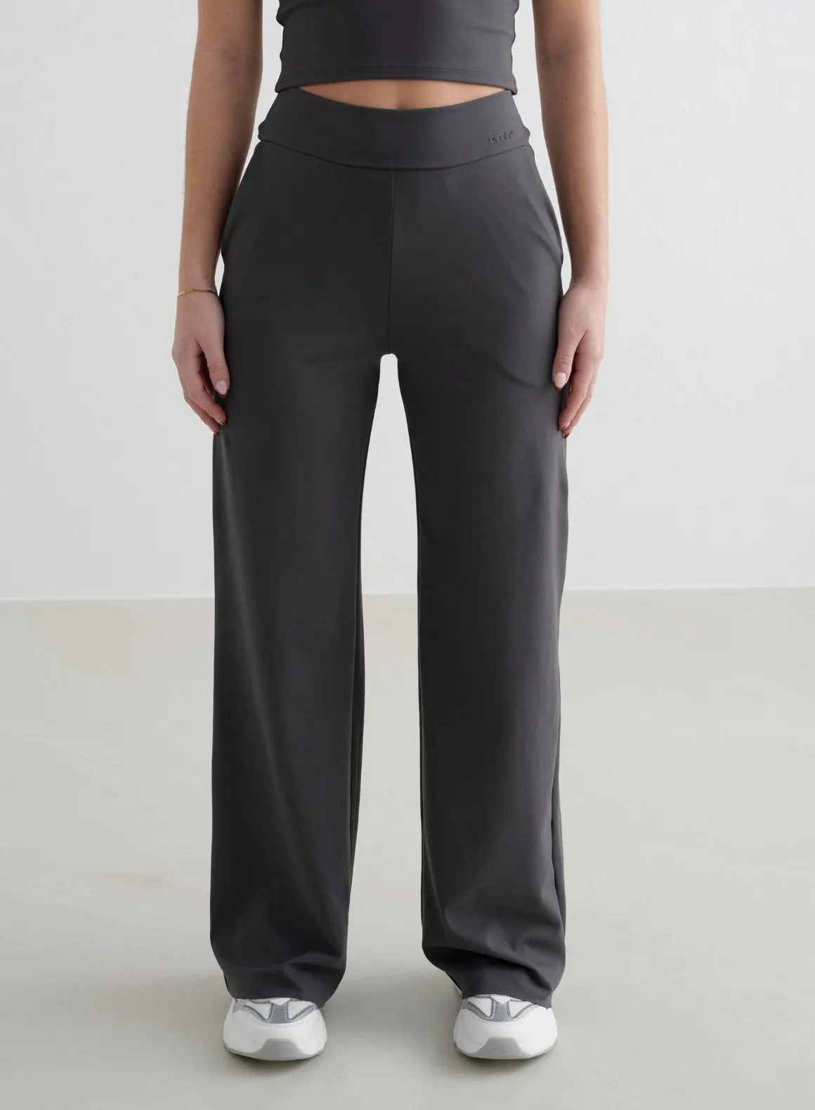 Shadow Grey Sense Wide Petite Pants