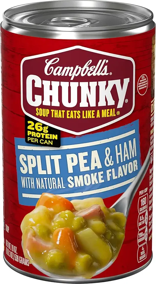 Campbell’s Chunky Soup, Split Pea Soup With Ham, 19 Oz Can