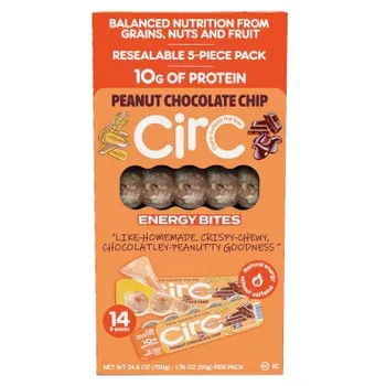 Circ Energy Bites, Peanut Chocolate Chip, 1.76 oz, 14-count