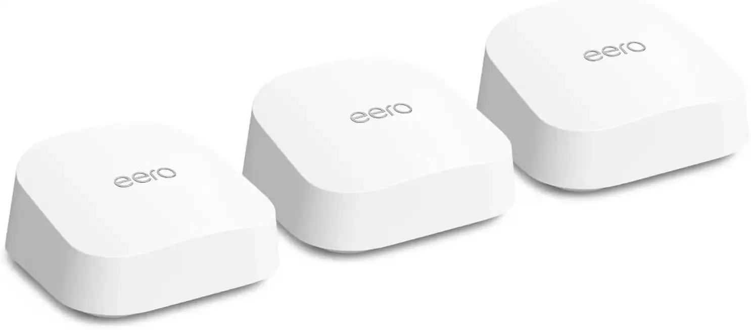Amazon eero 7 dual-band mesh Wi-Fi 7 router (newest model) - Supports internet plans up to 2.5 Gbps, Coverage up to 6,000 sq. ft., 3-pack