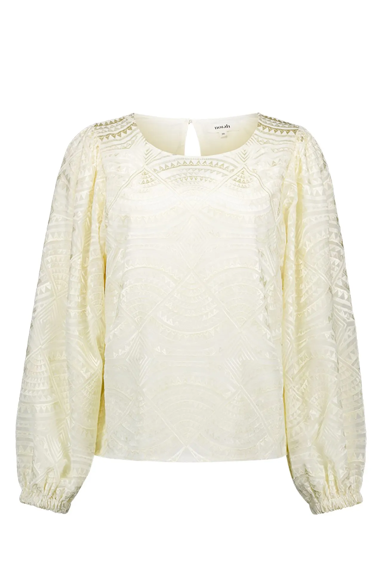 Ecru blouse met glans